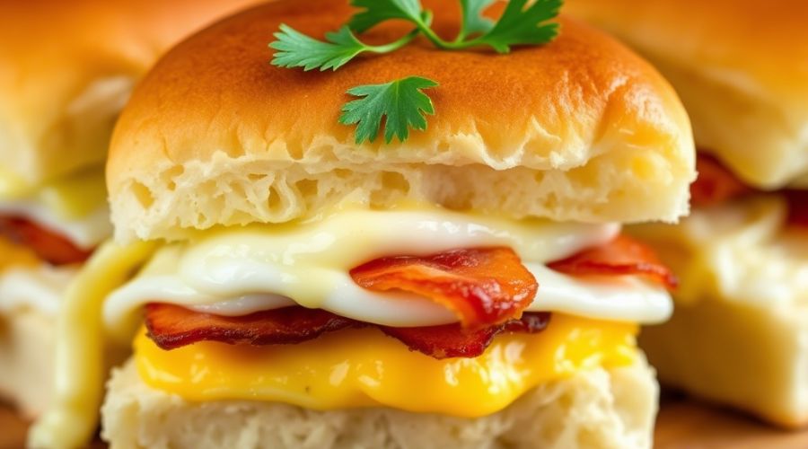 Bacon Egg and Cheese Breakfast Sliders