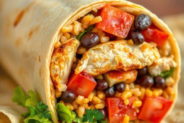Chipotle Ranch Grilled Chicken Burrito recipe