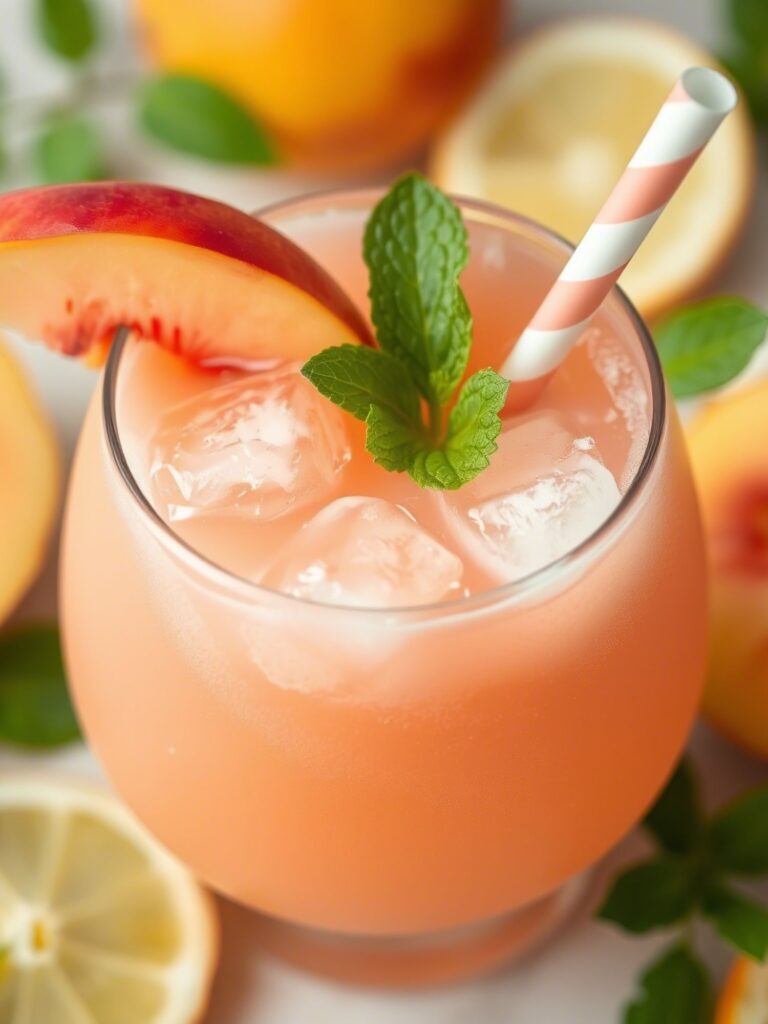peach lemonade drink